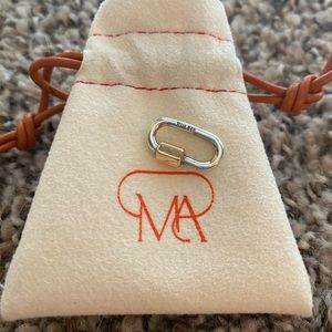 Marla Aaron baby lock, sterling w/ 14k gold turn